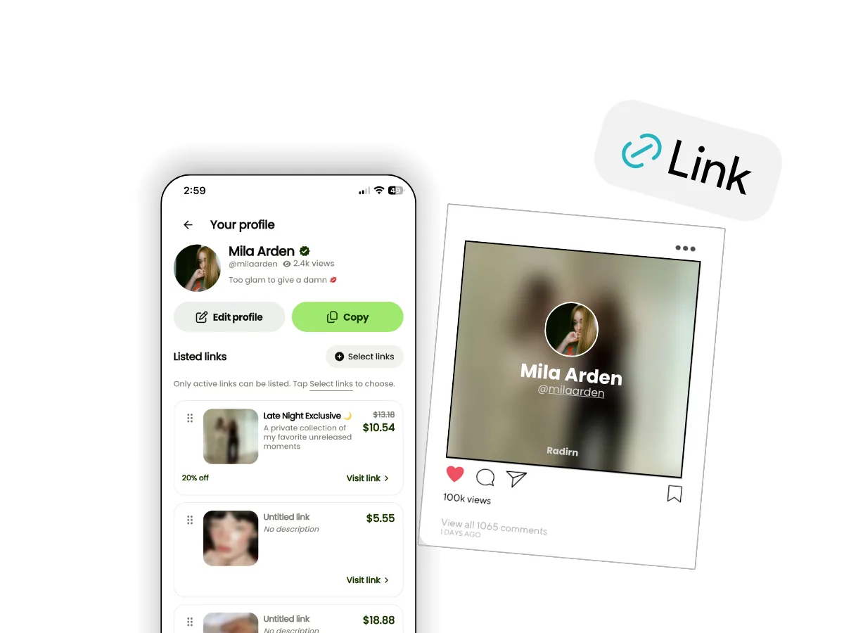 Un solo enlace en tu bio, todo lo que vendes detrás